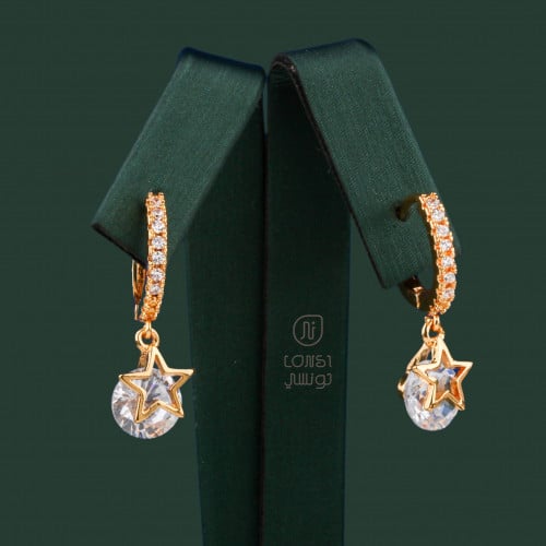 حلق زركون ناعم مطلي