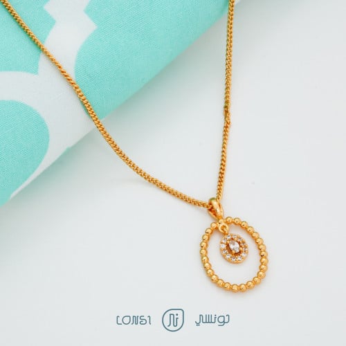 سلسال ذهبي ناعم زركون