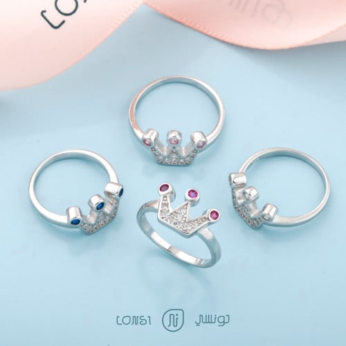 خاتم اطفال فضة عيار 925