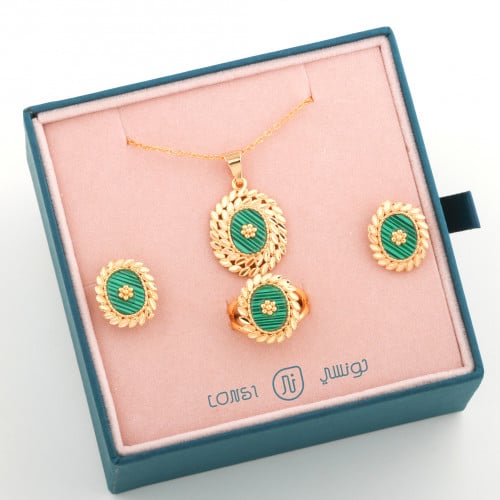 طقم مطلي تصميم ذهب 12