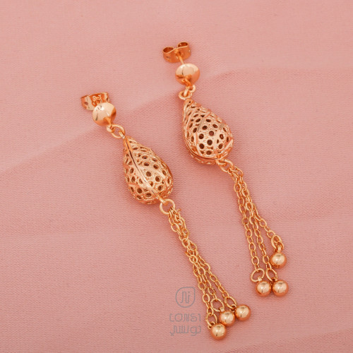 حلق مطلي تصميم ذهب