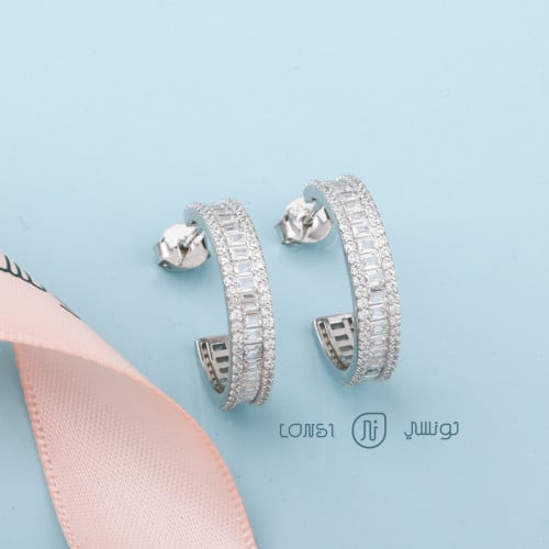 حلق دائري فضة عيار 925