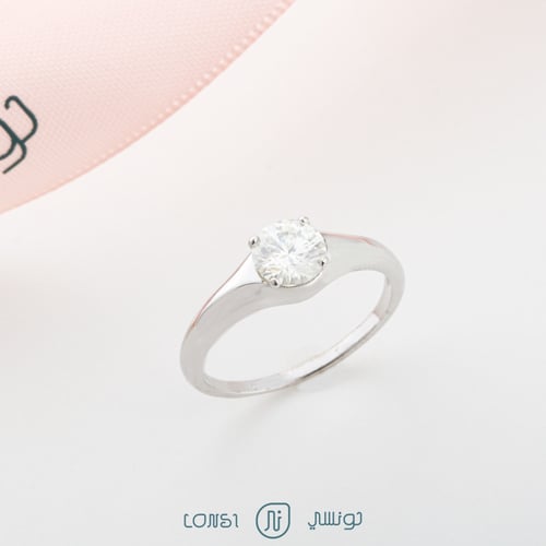 خاتم موزنايت فضة عيار 925