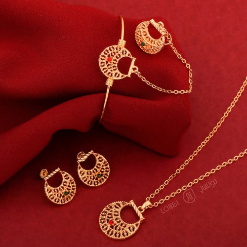 طقم أطفال ذهبي ناعم