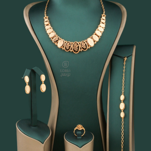 طقم مطلي ذهبي سبايك ليزر