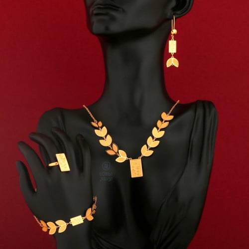 طقم مطلي تصميم جنيهات الذهب