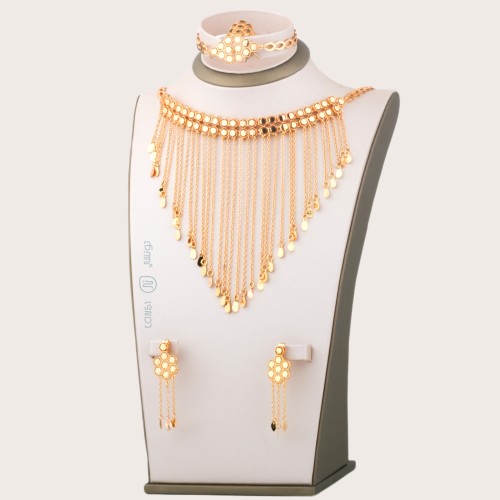 طقم مطلي ذهبي مرايه