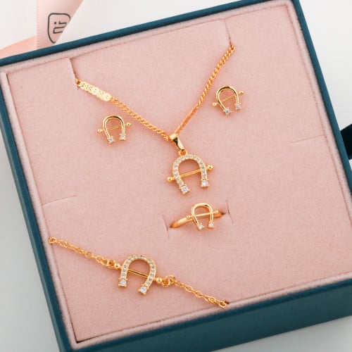 طقم بناتي تصميم ذهب 8