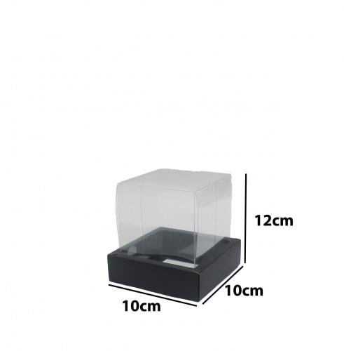 علب ورقية 10*10*12 غطاء شفاف بعدة الوان