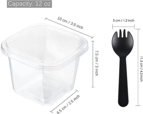 علب مربعه بلاستيك