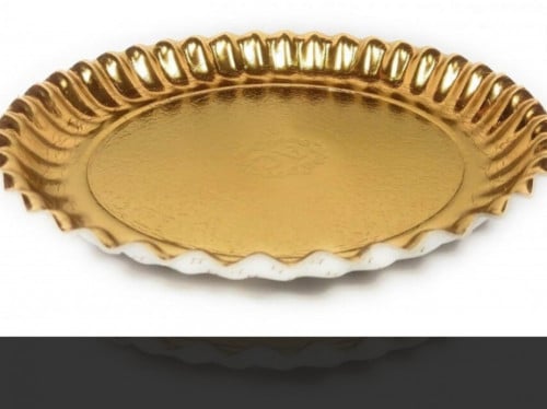 صحون ذهبيه دائريه