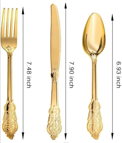 طقم ادوات طعام بلاستيك