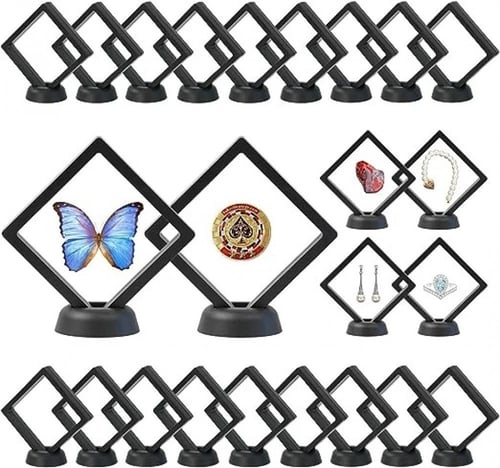 براويز حافظة شفافة 11*11 بقاعدة بعدة الوان