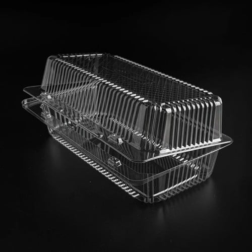 علب بلاستيك مستطيله شفاف