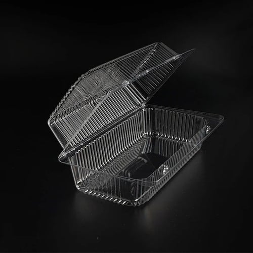 علب بلاستيك مستطيله شفاف