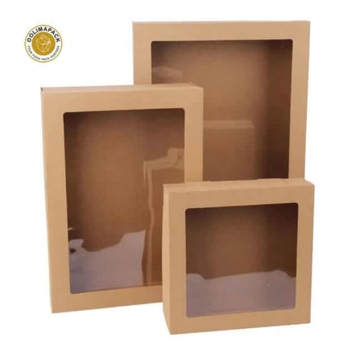 علب ورقيه سحاب بغطاء شفاف