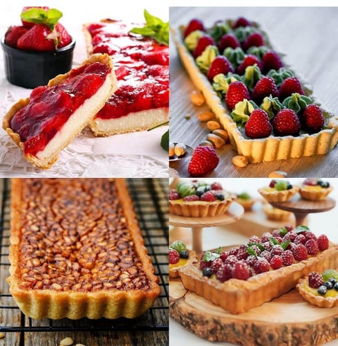 صينيه تارت مستطيل متحركه