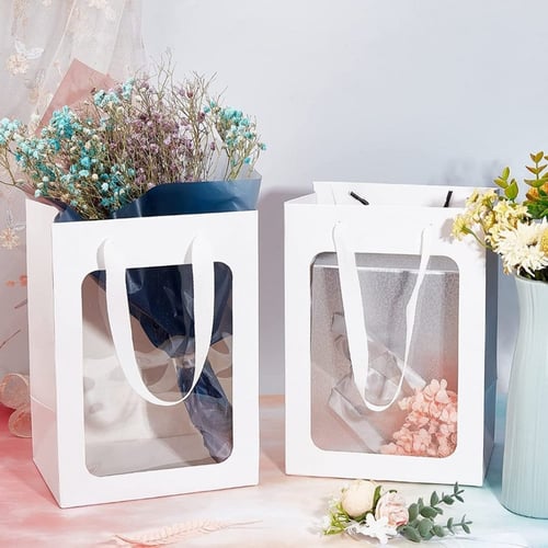 اكياس ابيض بنافذة شفافة