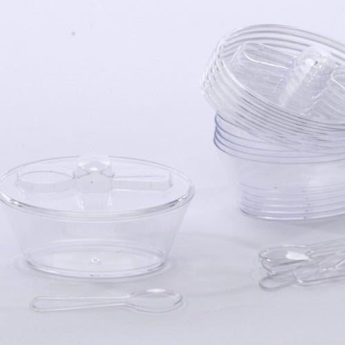 علب اكريلك مع ملعقه