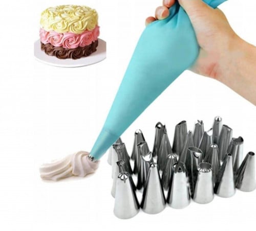 كيس سيلكون +ادوات كريمه الكيك