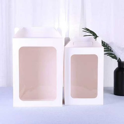 علب بيد بنافذه شفاف