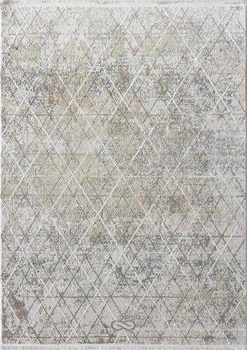 سجاد تركي مودرن خطوط بيج