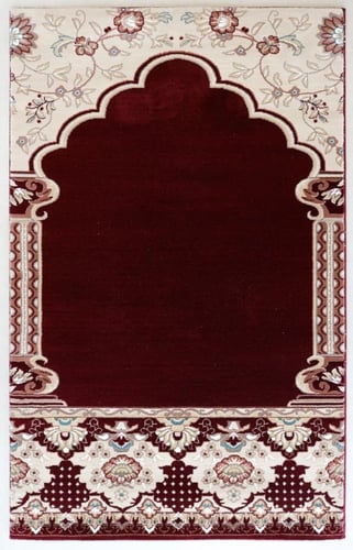 سجادة صلاة احمر غامق