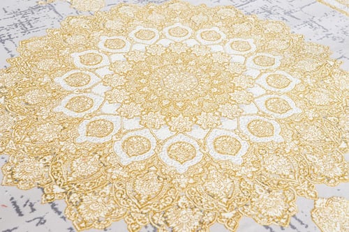 سجادة ايراني كلاسيك ذهبي