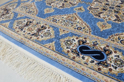 سجادة نيو كلاسيك ازرق