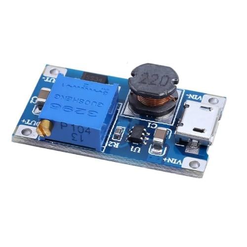 محول جهد رافع MT3608 بمدخل Micro USB DC to DC Boos...