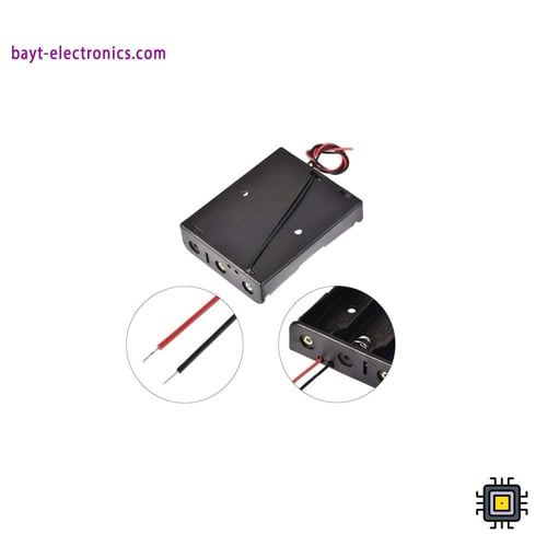 حامل بطاريات 3 × 18650 بدون غطاء – صندوق خلايا ليث...