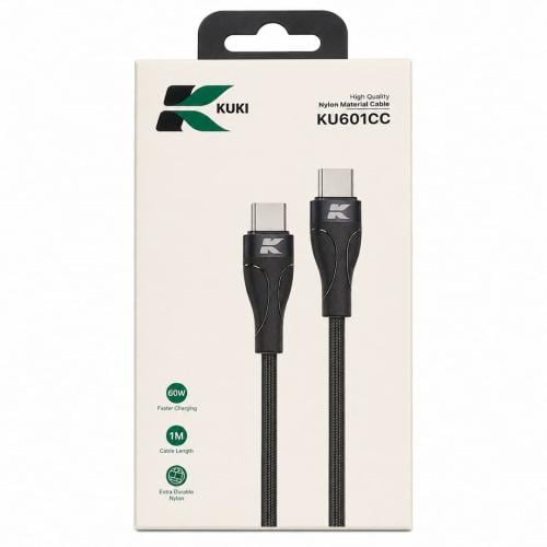 KUKI KU601CC USB Type-C to Type-C Charging and Data Cable 1M – 60W