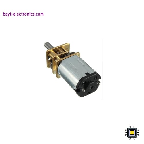 محرك تروس معدني صغير N20 بجهد 12V – سرعة 100RPM (P...