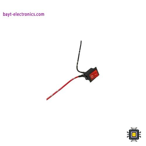 مفتاح روكر SPST مع أسلاك توصيل – Rocker Switch ON/...