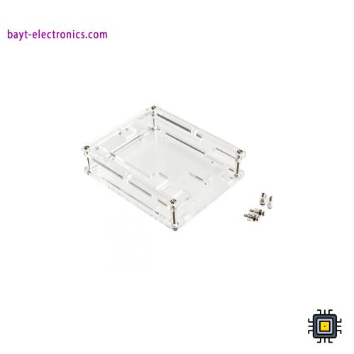 حافظة أكريليك شفافة لأردوينو أونو – مع مسامير تثبي...