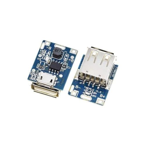 وحدة شحن بطاريات ليثيوم مع حماية ورفع جهد – 5V USB...