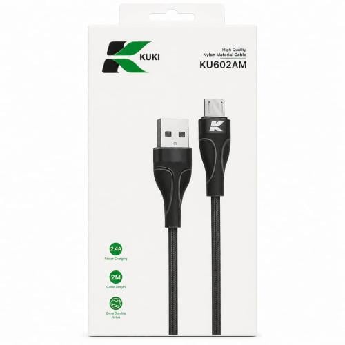KUKI KU602AM USB-A to Micro USB Charging and Data Cable 2M – 2.4A