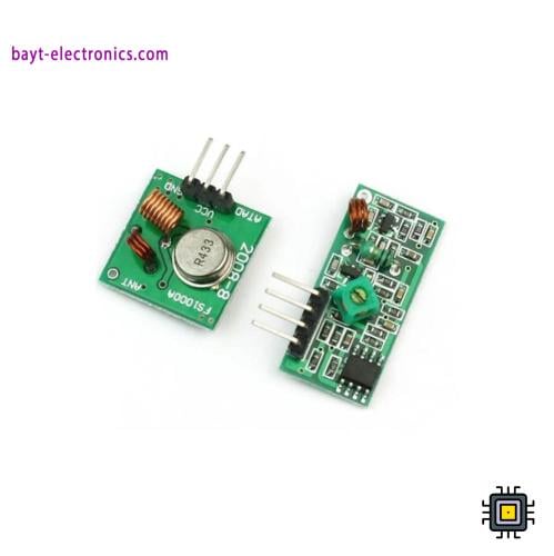 وحدة إرسال واستقبال RF 433MHz – طقم ترانسمتر + ريس...