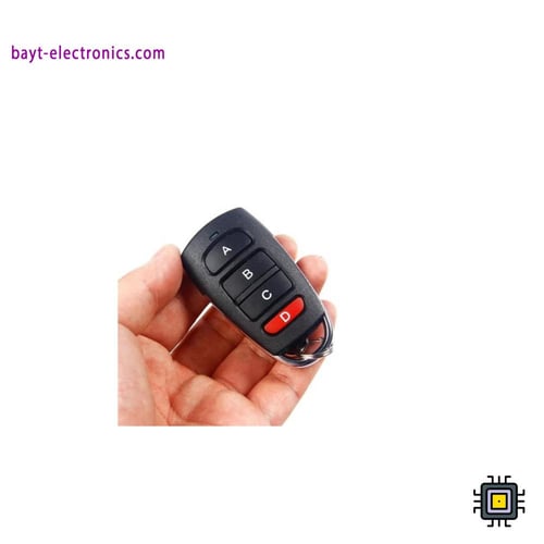 ريموت لاسلكي 315MHz بتشفير ABCD – زر D باللون الأح...
