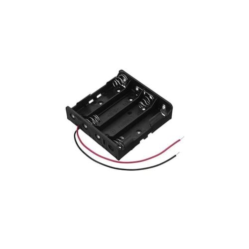 حامل بطاريات 4 × 18650 بدون غطاء – صندوق خلايا ليث...