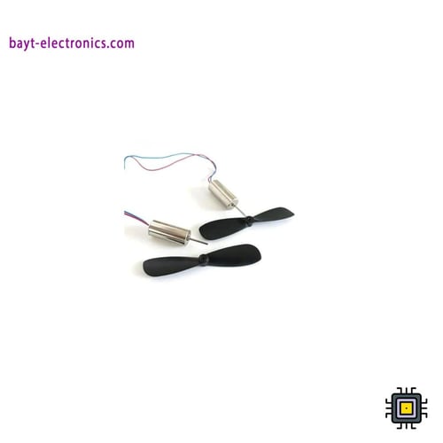 محرك تيار مستمر صغير مع مروحه – 3 فولت - 3.7 فولت