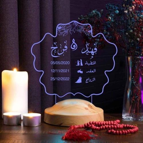 أبجورة رحلة الحب - ابجورة مضيئة مناسبة كهدية في ذك...