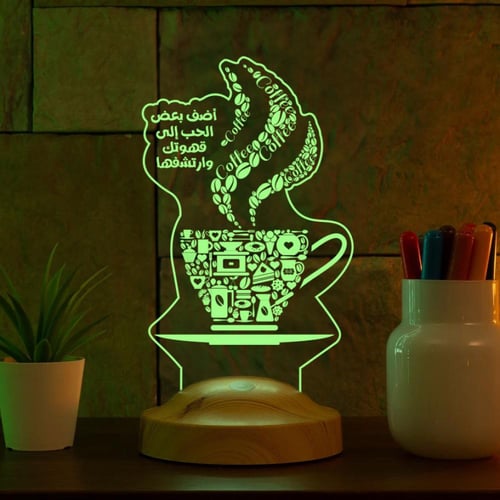 أبجورة مضيئة - هدية لمحبي القهوة
