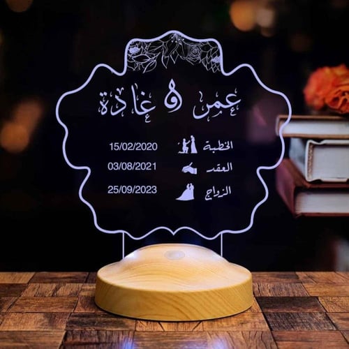 أبجورة رحلة الحب - ابجورة مضيئة مناسبة كهدية في ذك...