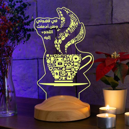 أبجورة مضيئة - هدية لمحبي القهوة