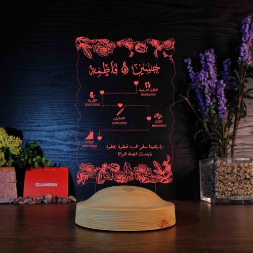 أبجورة ليلة العمر - أبجورة مضيئة بالاسم مناسبة كهد...