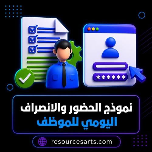 نموذج حضور وانصراف موظف