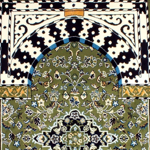 سجادة الروضة الجديدة الفاخرة أخضر