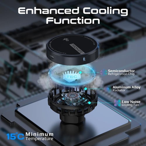 شاحن سيارة لاسلكي سريع 15 واط معتمد Qi2، بتقنية ال...