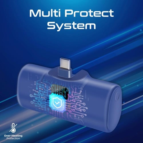 بطارية متنقلة ميني 5000 مللي أمبير بمنفذ تايب سي م...